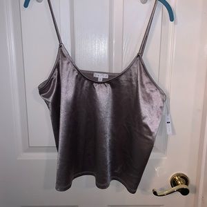 LEITH metallic cropped tank